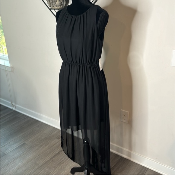 Black Hi-Lo CHARMING CHARLIE Sheer Dress, size M - Picture 6 of 11